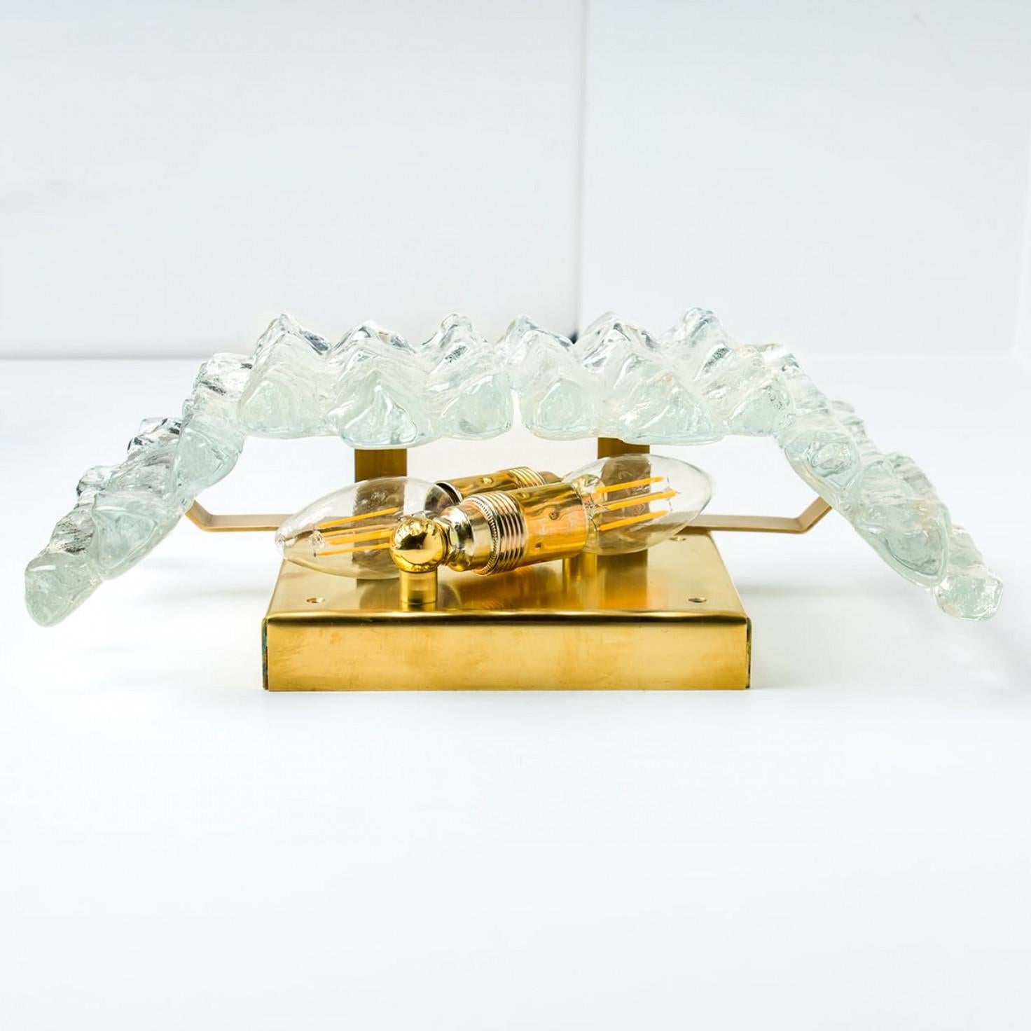 1 de los 3 pares de apliques grandes Kalmar de J.T. Kalmar, Austria, década de 1970 en venta 4