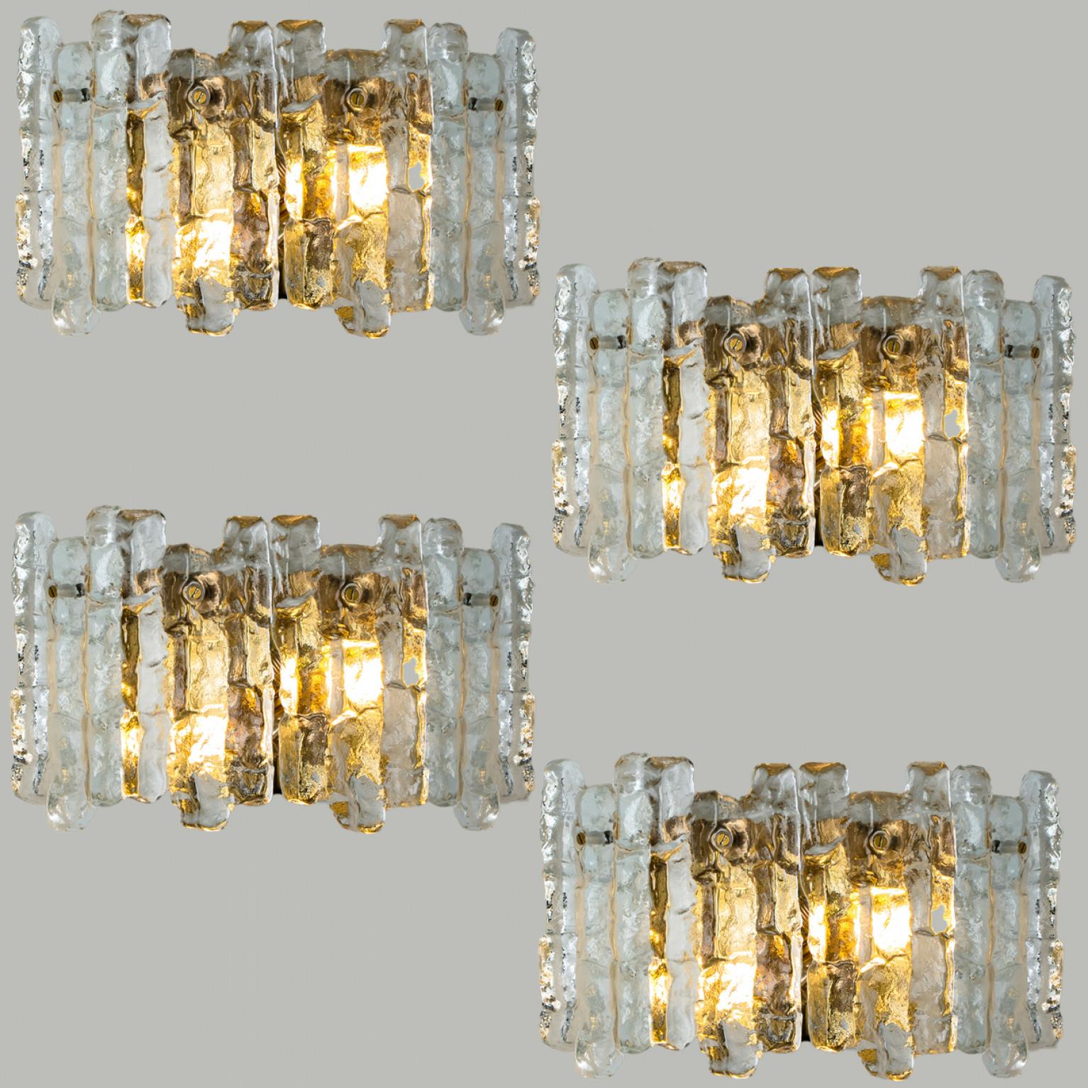 1 of the 3 Pairs of Large Kalmar Wall Sconces by J.T. Kalmar, Austria, 1970s For Sale 6