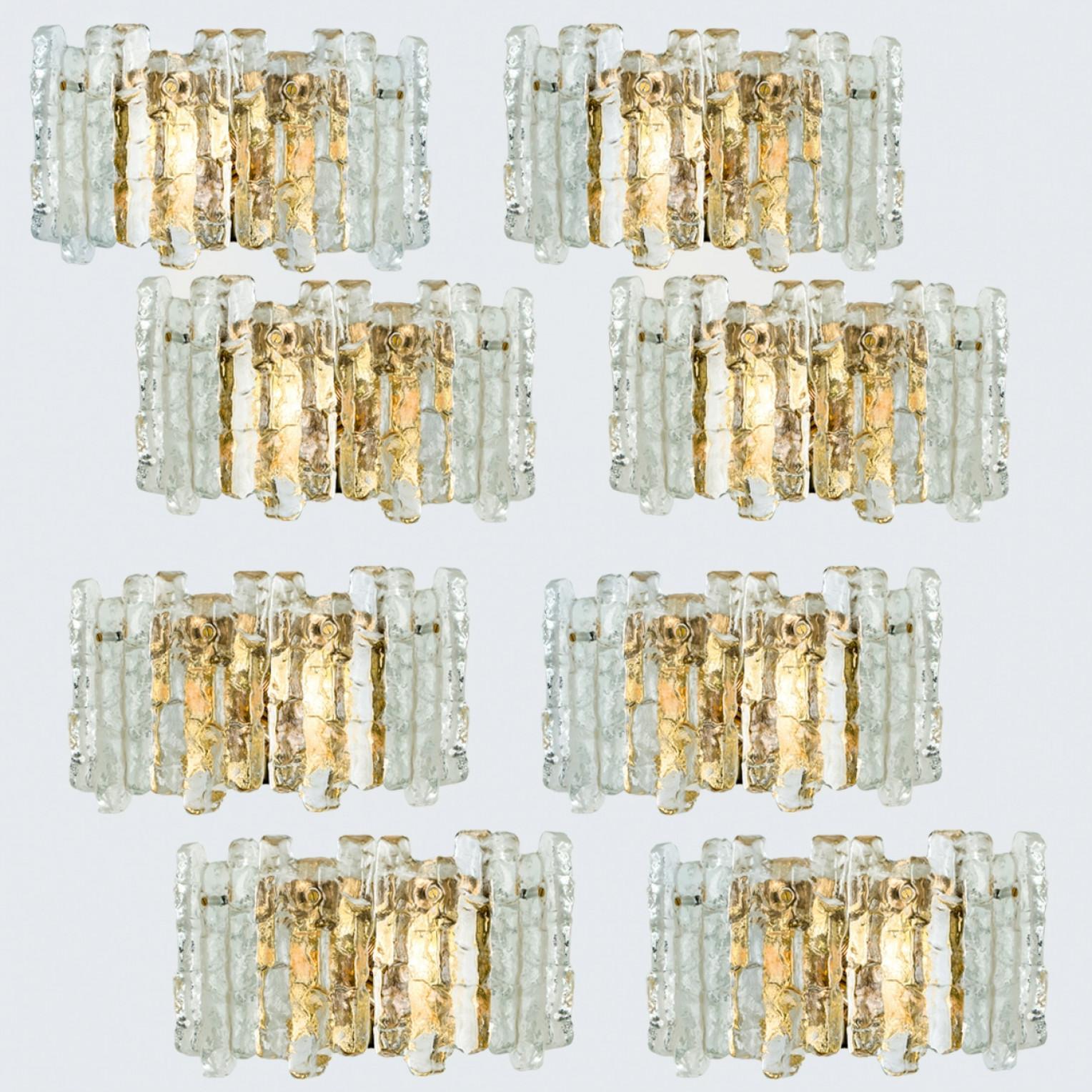 1 de los 3 pares de apliques grandes Kalmar de J.T. Kalmar, Austria, década de 1970 en venta 1