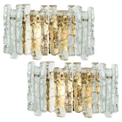 1 of the 3 Pairs of Large Kalmar Wall Sconces by J.T. Kalmar, Austria, 1970s