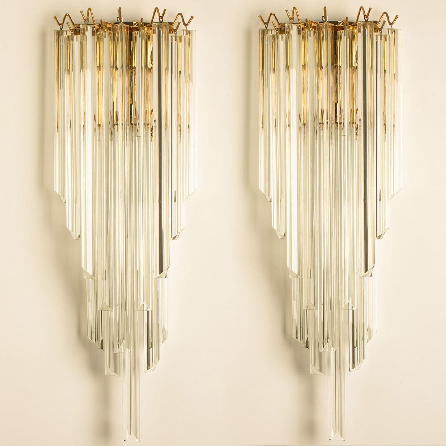 1 de los 3 Pares de apliques monumentales XXL de Murano, 2022 en venta 2