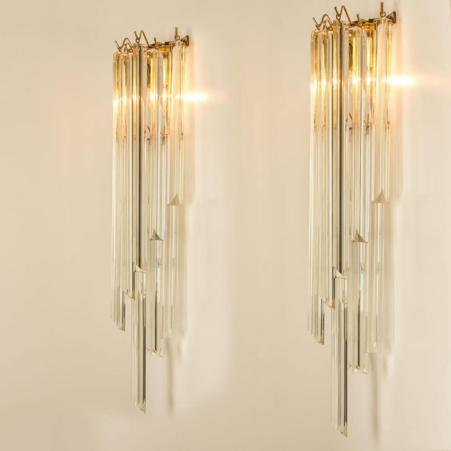 1 de los 3 Pares de apliques monumentales XXL de Murano, 2022 en venta 3