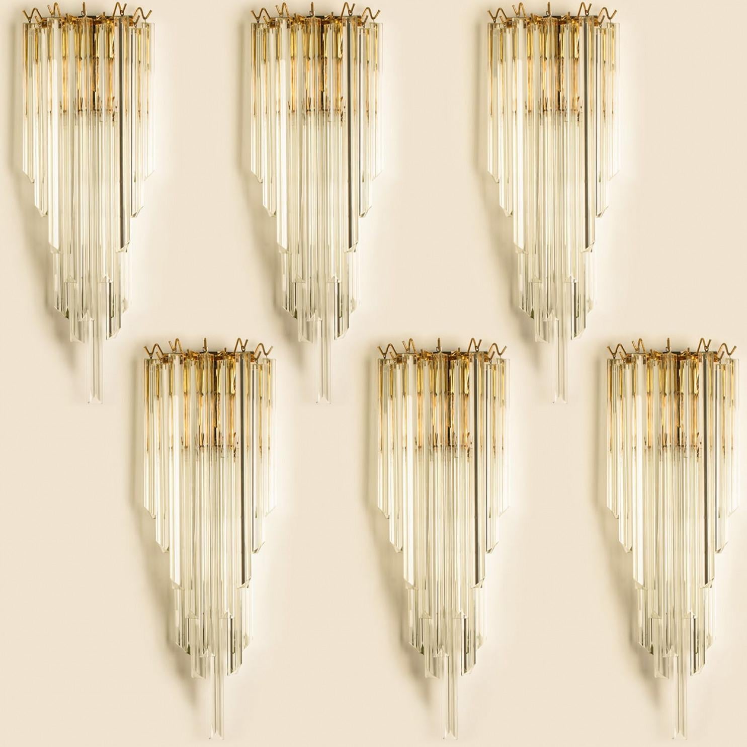 1 de los 3 Pares de apliques monumentales XXL de Murano, 2022 siglo XX en venta