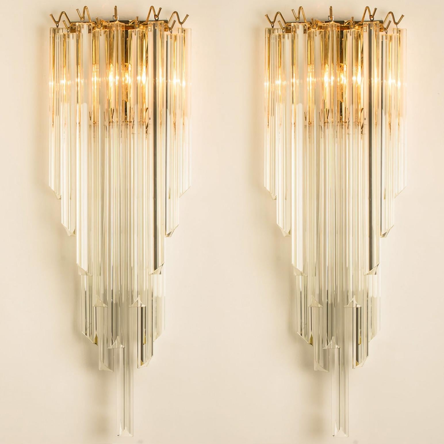 1 de los 3 Pares de apliques monumentales XXL de Murano, 2022 en venta 1