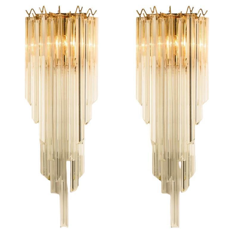 1 of the 3 Pairs of XXL Monumental Murano wall sconces, 2022 en vente
