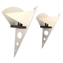 1 delle 3 coppie di lampade postmoderne Filicudara di S. Lombardi per Artemide, 1980