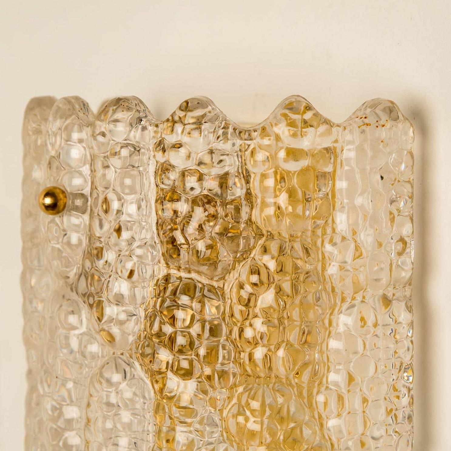Austrian 1 of the 3 Pairs Wall Lights by Carl Fagerlund for Orrefors, 1960