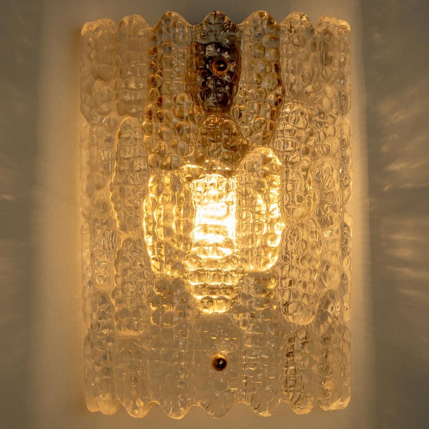1 of the 3 Pairs Wall Lights by Carl Fagerlund for Orrefors, 1960 In Good Condition In Rijssen, NL