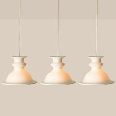 1 de las 3 lámparas colgantes redondas Holmegaard Tivoli, diseñadas por Michael Bang, 1970
