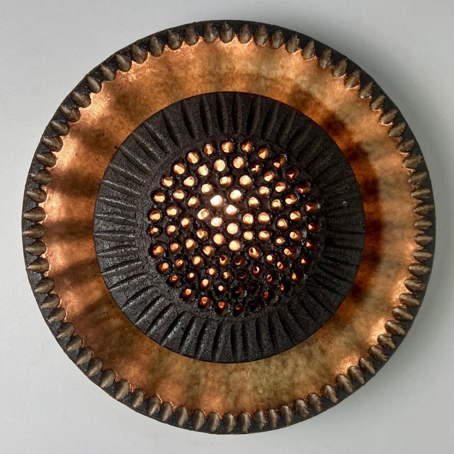 Space Age 1 of the 3 Stunning Ceramic Wall Lights by Axella and Løvemose, Denmark, 1970 For Sale