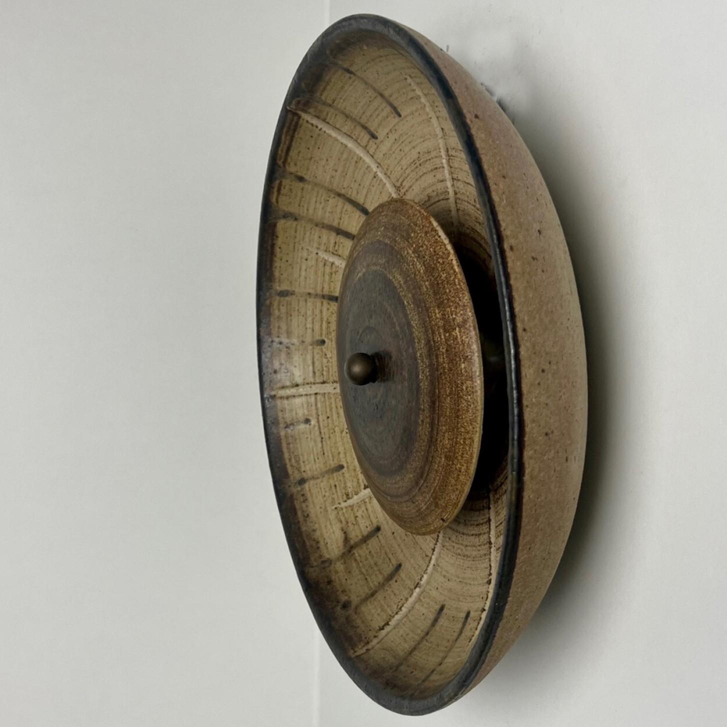 Glazed 1 of the 3 Stunning Ceramic Wall Lights by Axella and Løvemose, Denmark, 1970 For Sale