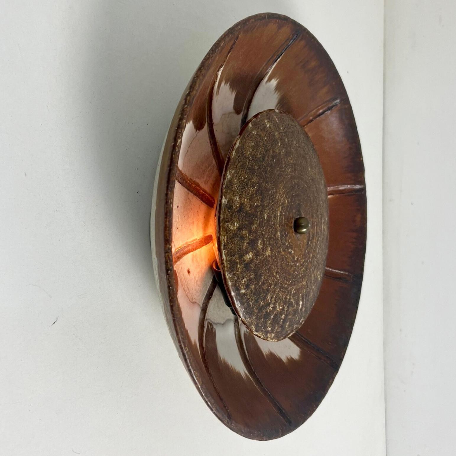 1 of the 3 Stunning Ceramic Wall Lights by Axella and Løvemose, Denmark, 1970 For Sale 2