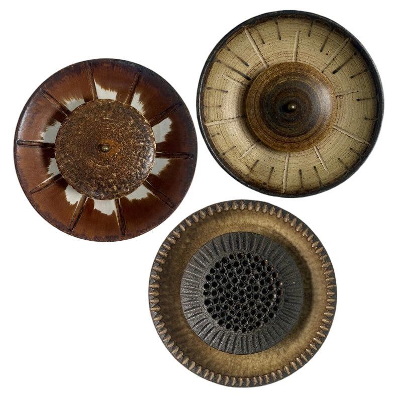 1 of the 3 Stunning Ceramic Wall Lights by Axella and Løvemose, Denmark, 1970