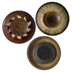 1 der 3 beeindruckenden keramischen Wandleuchten von Axella und Løvemose, Dänemark, 1970