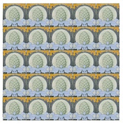 1 de las 33 Piñas Azulejos Antiguos, Societe Morialme hacia 1920, Bélgica