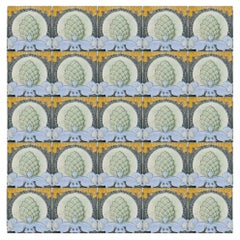 1 de las 33 Piñas Azulejos Antiguos, Societe Morialme hacia 1920, Bélgica