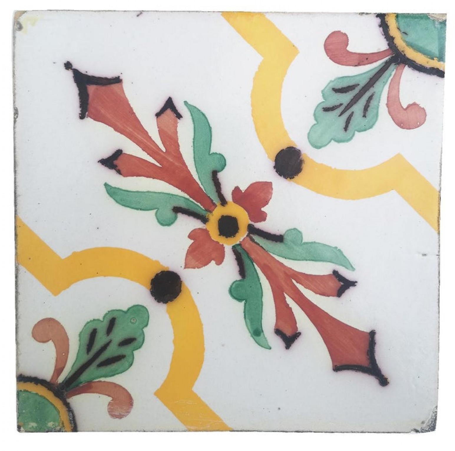 1 of the 350 Handmade Antique Ceramic Tiles by Devres, France, 1920s For Sale 10