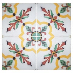 1 of the 350 Handmade Antique Ceramic Tiles by Devres, France, 1920s