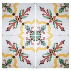 1 of the 350 Handmade Antique Ceramic Tiles by Devres, France, 1920s