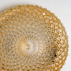 1 of the 4 Amber Glass Flush Mount or Wall Lights Germany, 1960s