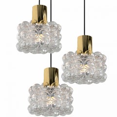 1 of the 4 beautiful Bubble Glass Pendant Lamps by Helena Tynell, 1960