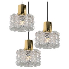1 of the 4 beautiful Bubble Glass Pendant Lamps by Helena Tynell, 1960