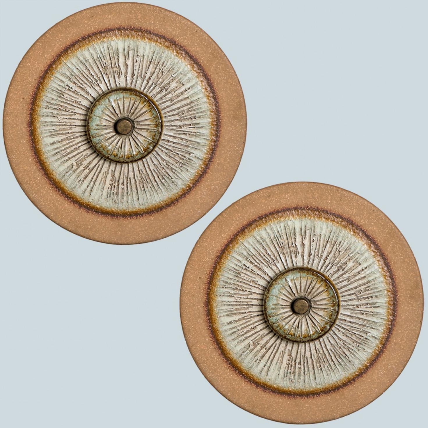 Danois 1 des 4 Applique en céramique Brown Grey, Danemark, 1970 en vente
