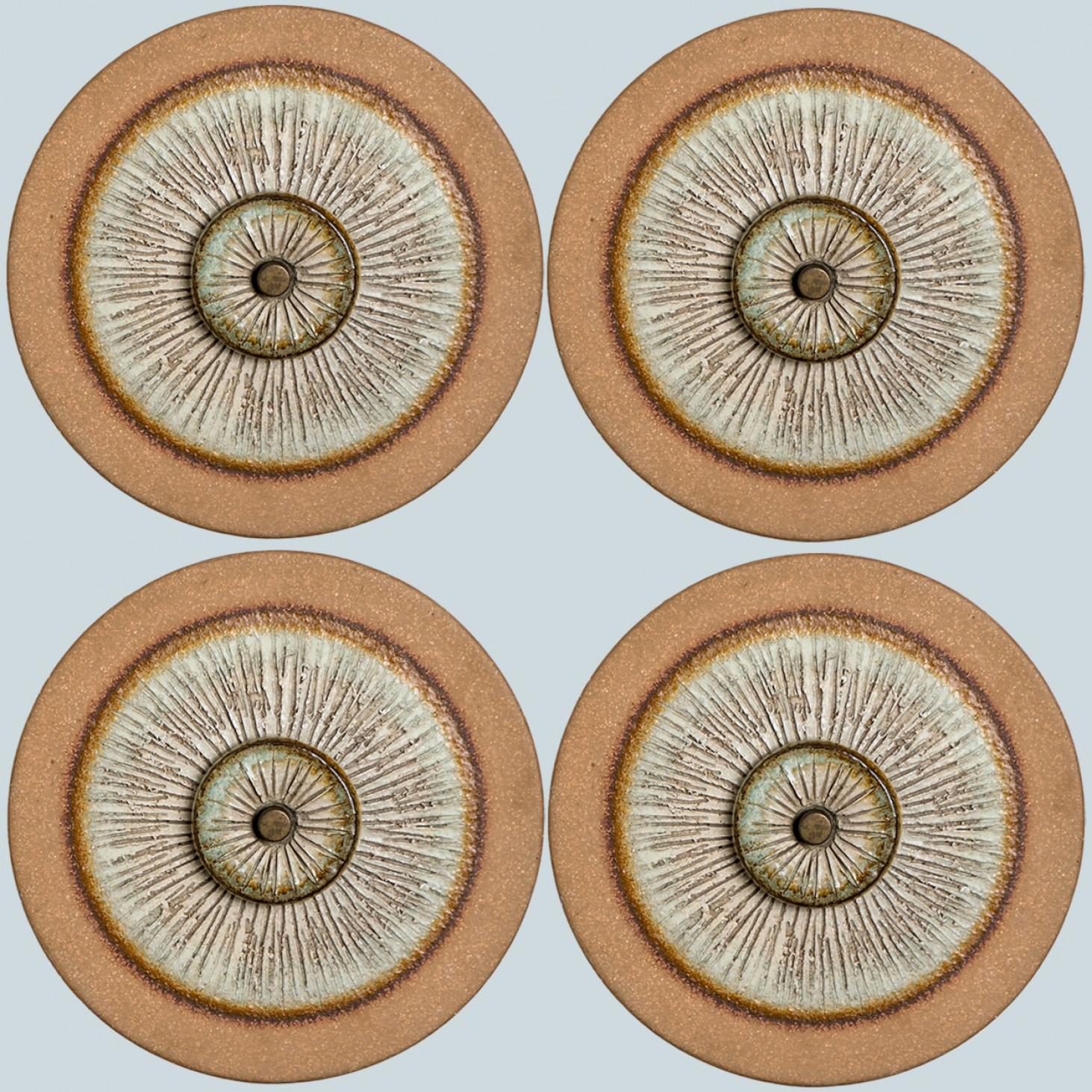 Autre 1 des 4 Applique en céramique Brown Grey, Danemark, 1970 en vente