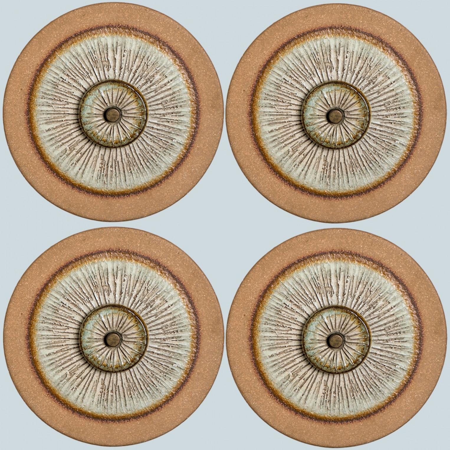 Altro 1 delle 4 applique in ceramica grigio marrone, Danimarca, 1970 in vendita