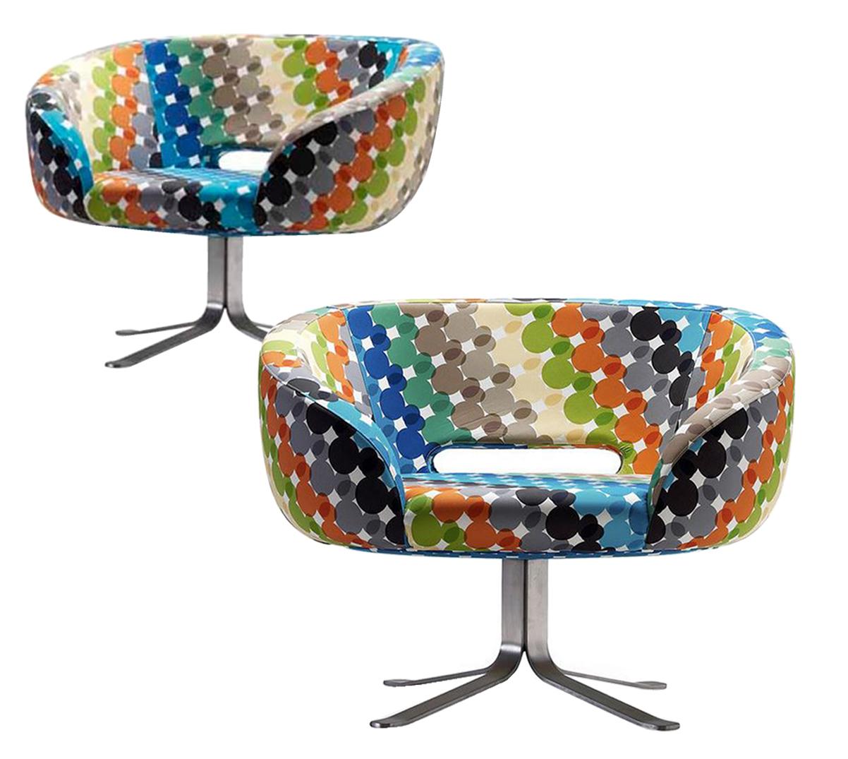 Fabric 1 of the 4 Cappelini Walt Disney Limited Edition Rive Droite Swivel Chairs