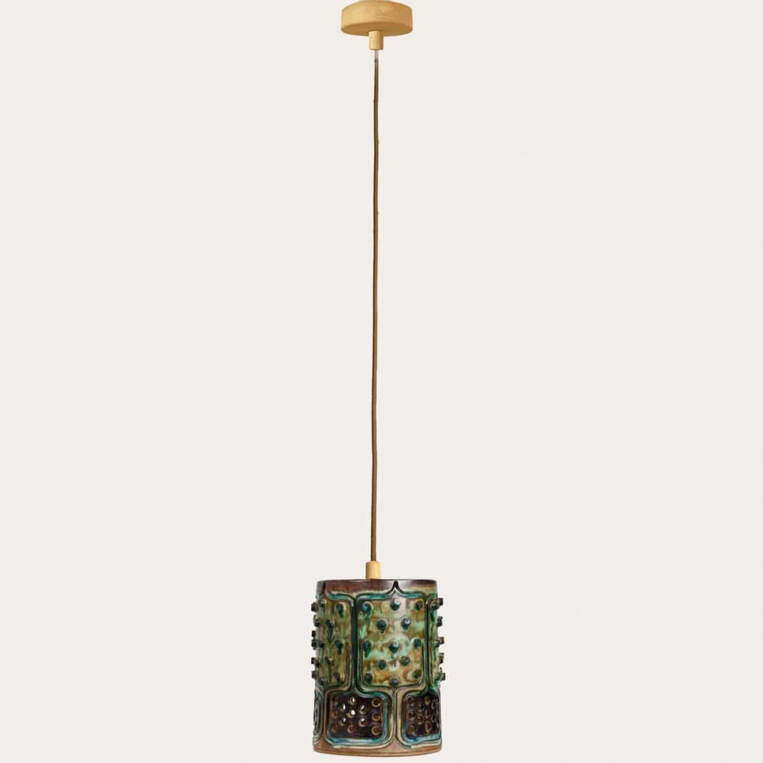 1 dei 4 ciondoli in ceramica Greene & Greene Brown, Danimarca 1970 in vendita 3