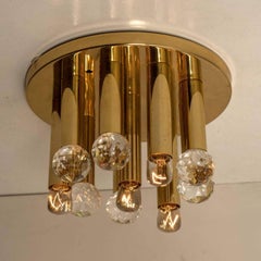 1 of the 4 Flush Mounts with Swarovski Balls by Ernst Palme for Palwa, 1960s