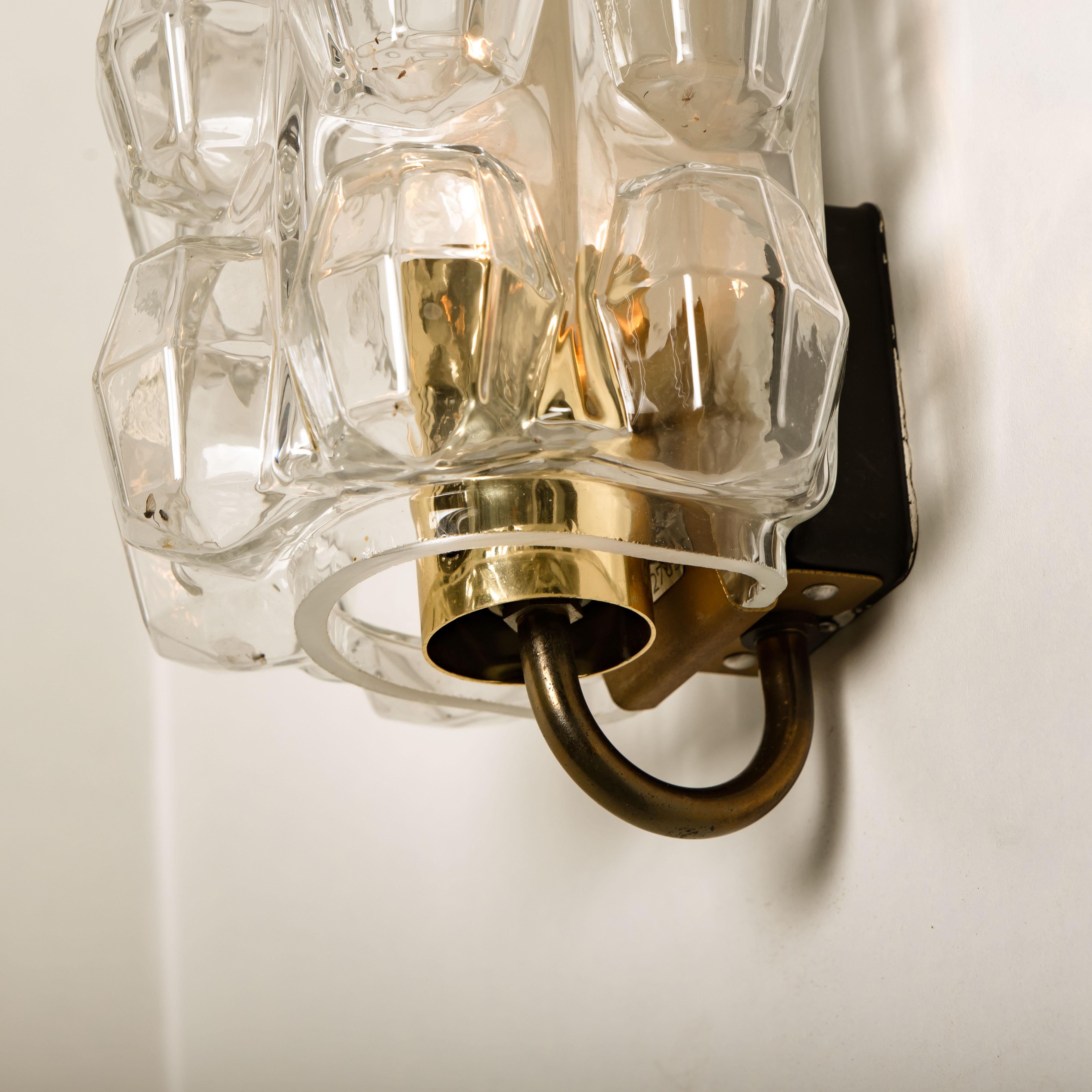 1 of the 4 Glass Wall Lights Sconces by Helena Tynell for Glashütte Limburg 1960 4