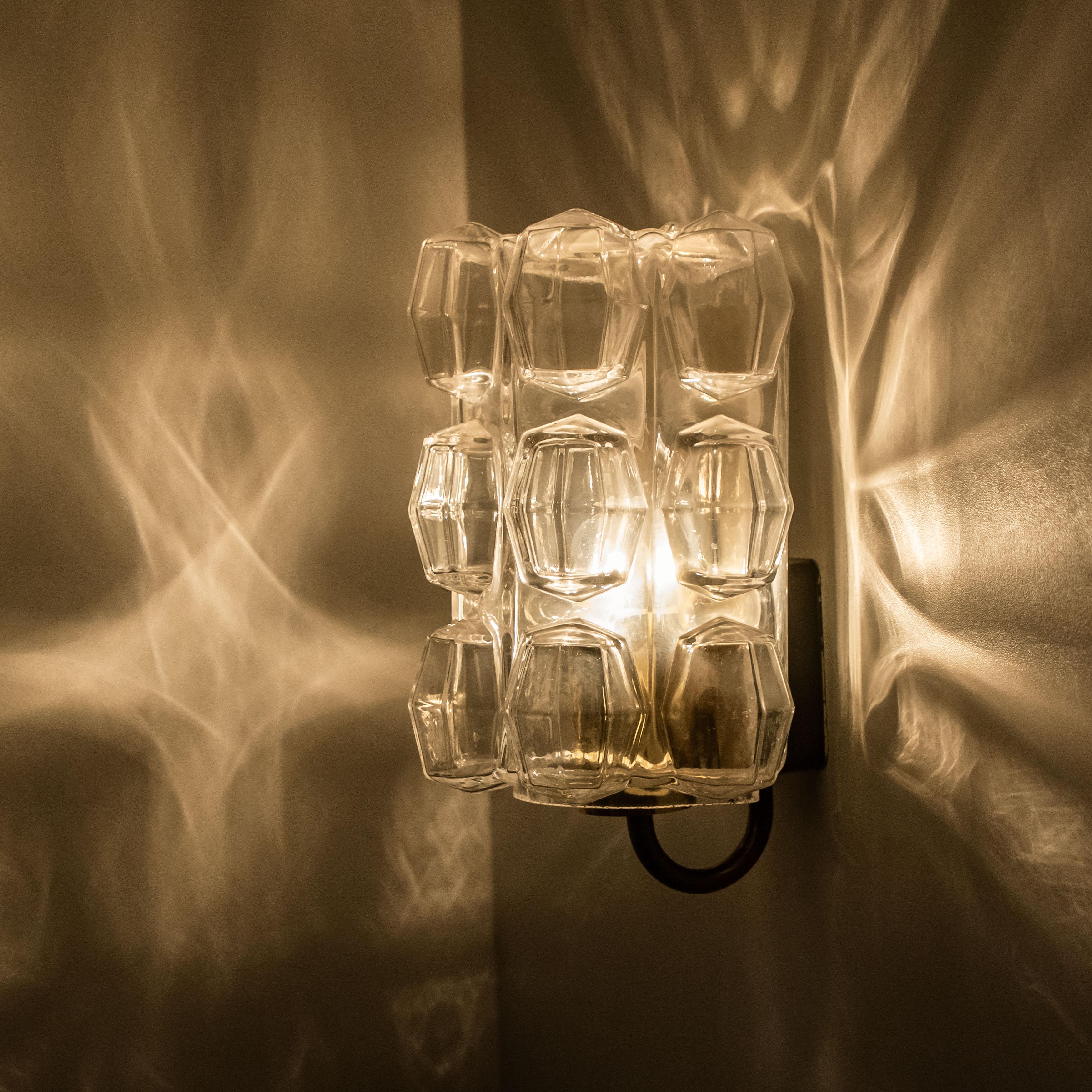 1 of the 4 Glass Wall Lights Sconces by Helena Tynell for Glashütte Limburg 1960 8