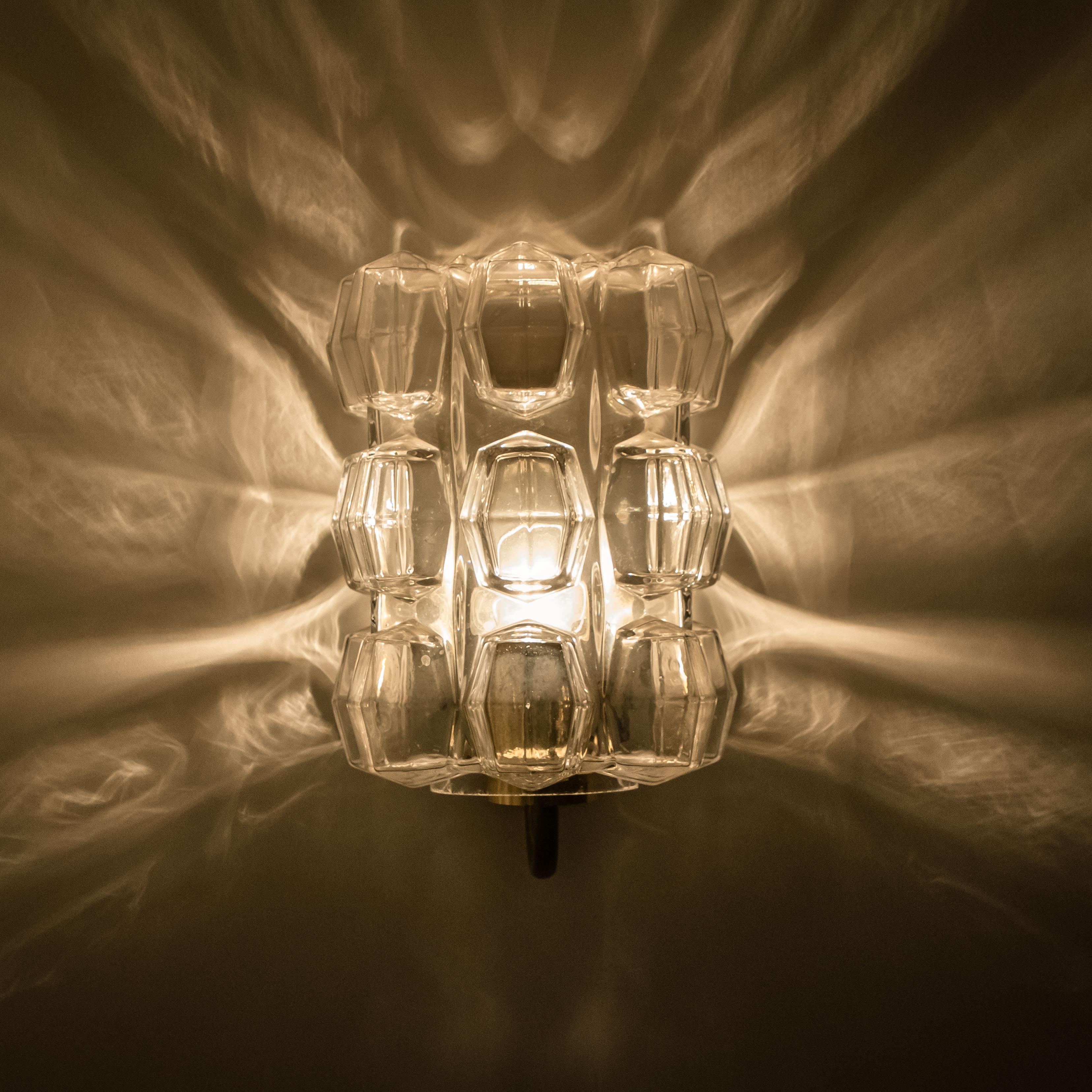 1 of the 4 Glass Wall Lights Sconces by Helena Tynell for Glashütte Limburg 1960 9
