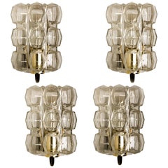 1 of the 4 Glass Wall Lights Sconces by Helena Tynell for Glashütte Limburg 1960