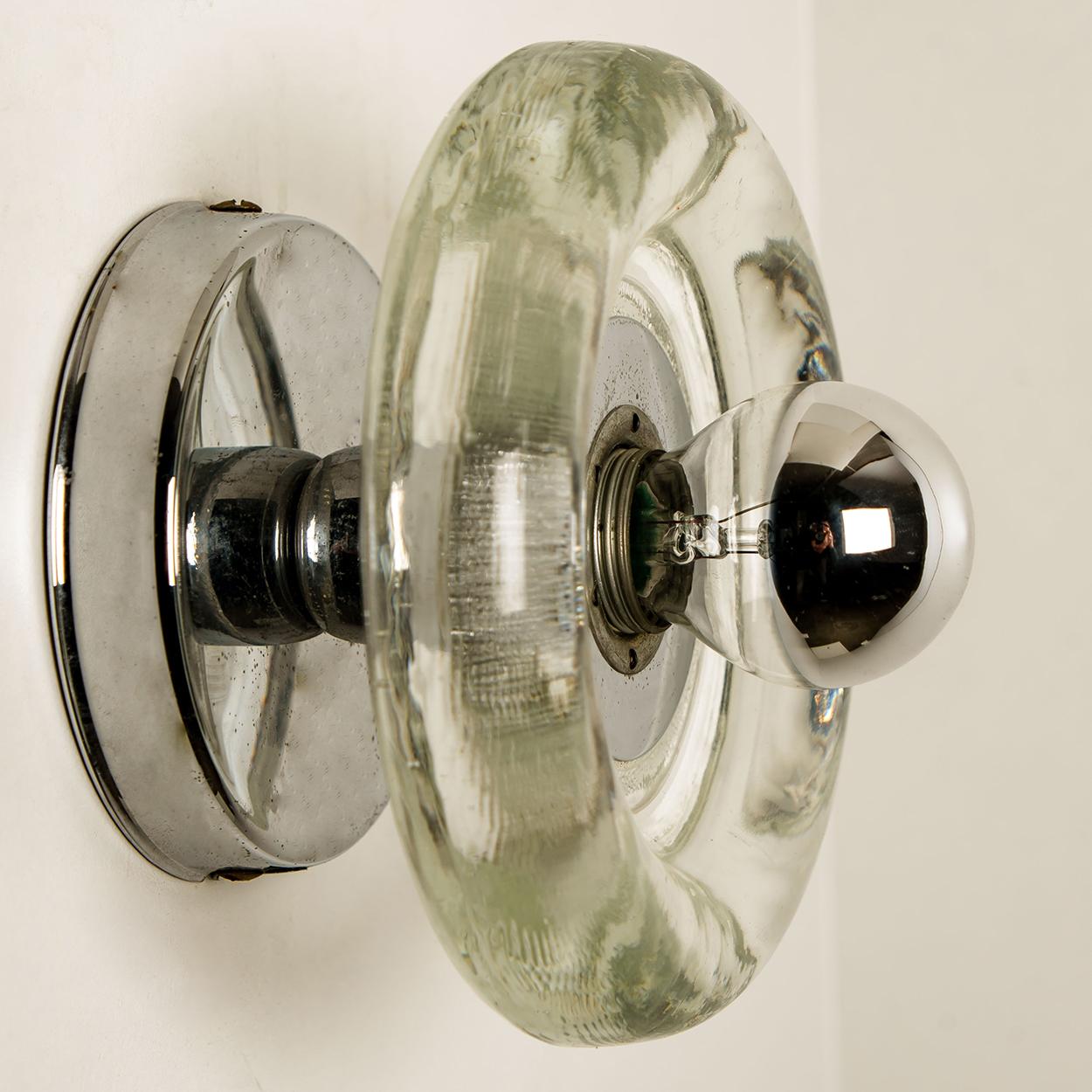 1 of the 4 Hand Blown Wall or Ceiling Lights, Doria, 1970 In Excellent Condition In Rijssen, NL