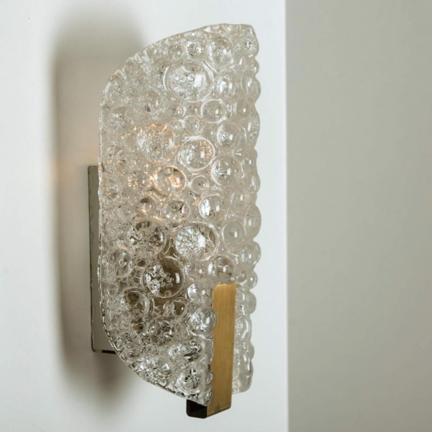 1 of the 4 Hillebrand Massive Murano Wall Light Fixtures, 1960 For Sale 2