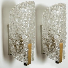 1 of the 4 Hillebrand Massive Murano Wall Light Fixtures, 1960