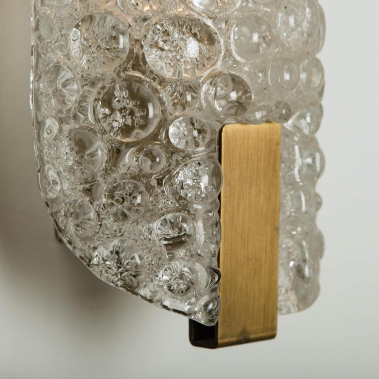 Mid-Century Modern 1 of the 4 Hillebrand Massive Murano Wall Light Fixtures, 1960 For Sale