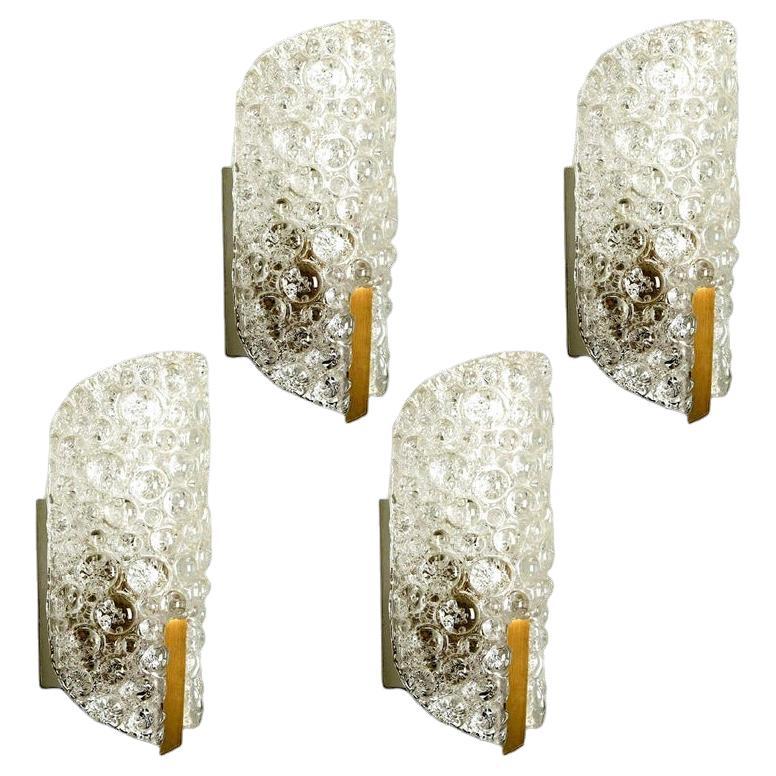 1 of the 4 Hillebrand Massive Murano Wall Light Fixtures, 1960
