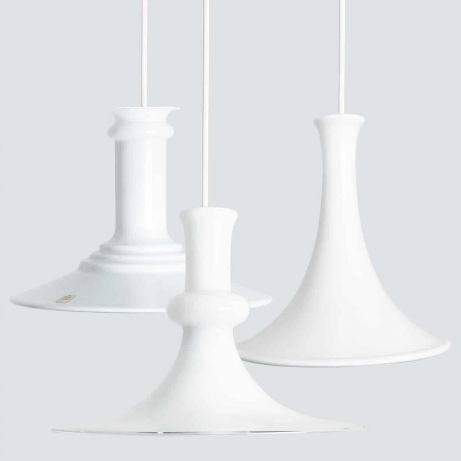 1 delle 4 lampade a sospensione Holmegaard di Michael Bang, 1970 In condizioni buone in vendita a Rijssen, NL