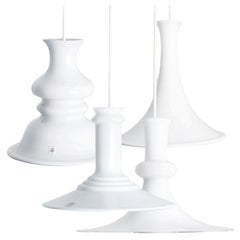 1 des 4 lampes suspendues Holmegaard de Michael Bang, 1970