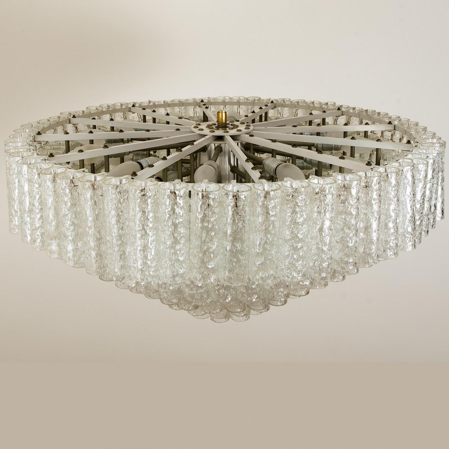 1 of the 4 Huge XXL Giant Ballroom Light Fixtures, 1970s In Distressed Condition For Sale In Rijssen, NL