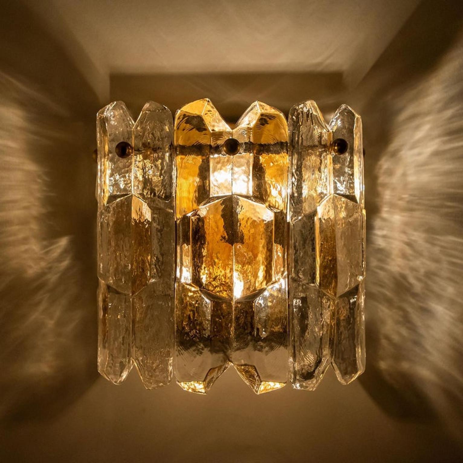 1 der 4 J.T.-Stücke Palazzo'' Wandleuchten aus vergoldetem Messing und Glas im Angebot 4