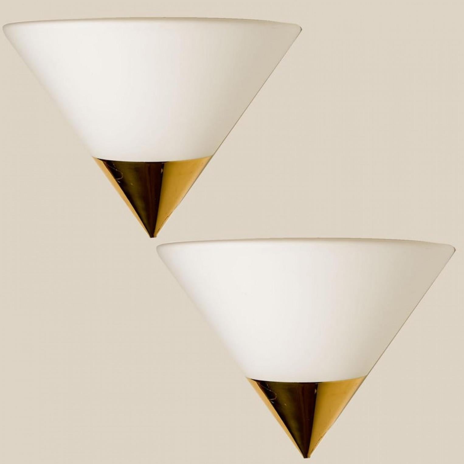 1 of the 4 Modern Wall Lamps by Glashütte Limburg, 1970 For Sale 4