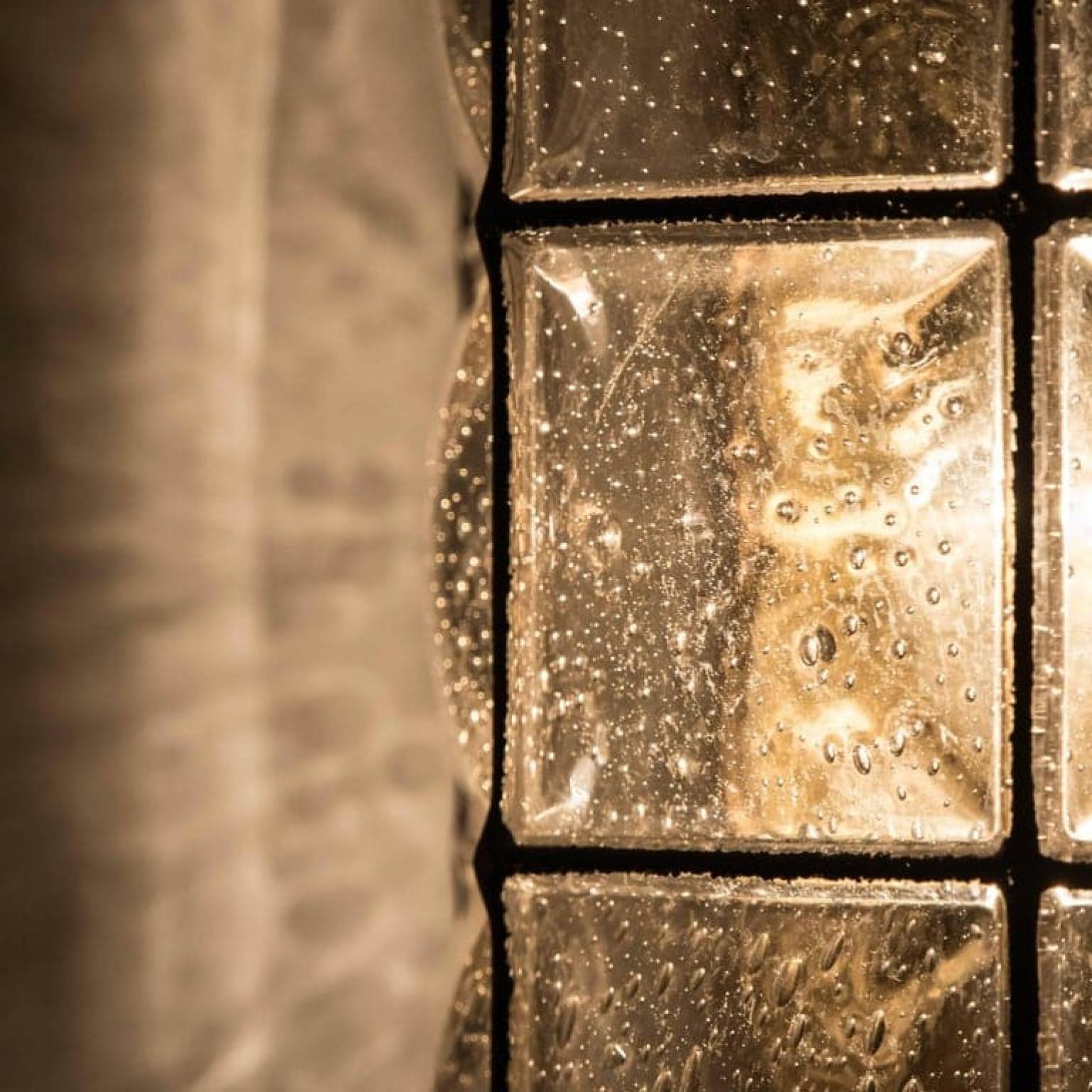 1 des 4 appliques murales en fer et verre bullé de Limburg, Allemagne, 1960 en vente 2