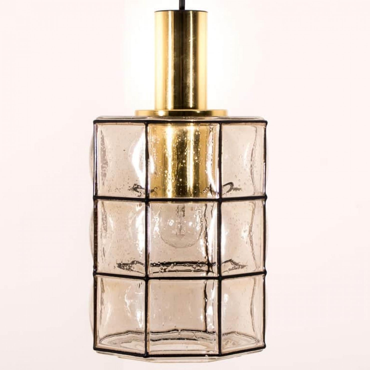 1 of the 4 of Iron and Bubble Glass Sconces Wall Lamps by Limburg Germany, 1960 For Sale 8