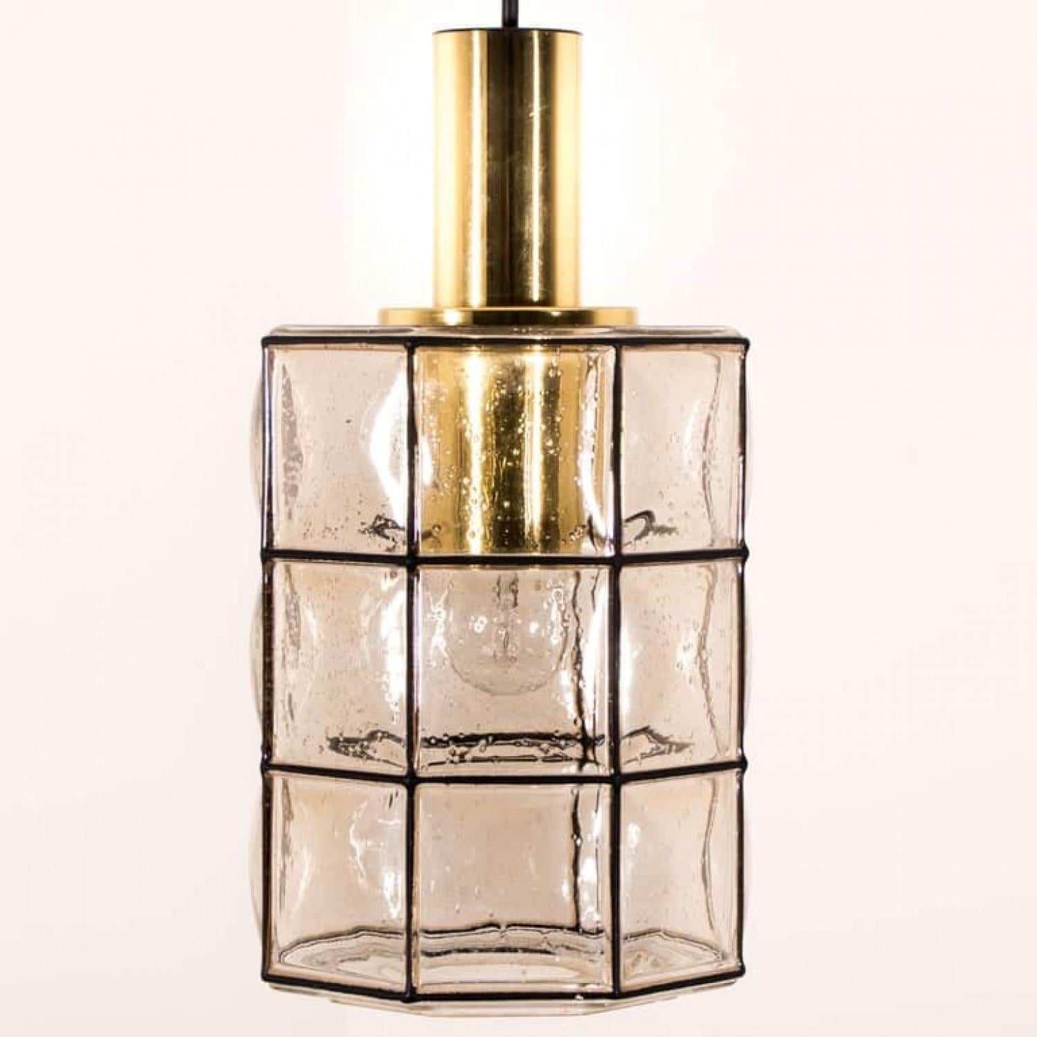 1 des 4 appliques murales en fer et verre bullé de Limburg, Allemagne, 1960 en vente 7