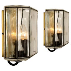 1 of the 4 of Iron and Bubble Glass Sconces Wall Lamps by Limburg, Germany, 1960